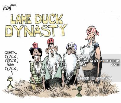 define lame duck politician