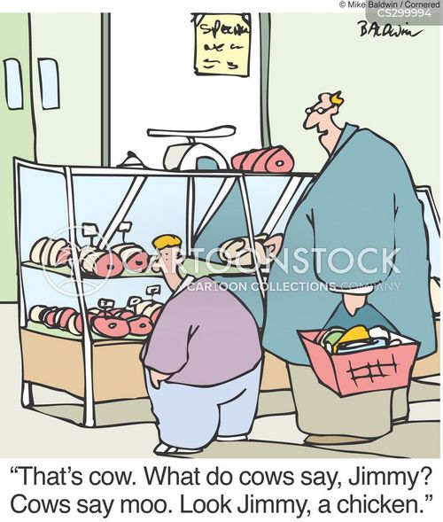 Meat Counter Cartoons and Comics funny pictures from CartoonStock