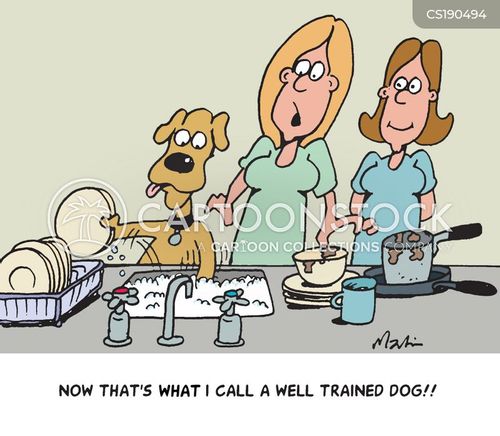 Washing Dishes Cartoons and Comics - funny pictures from CartoonStock