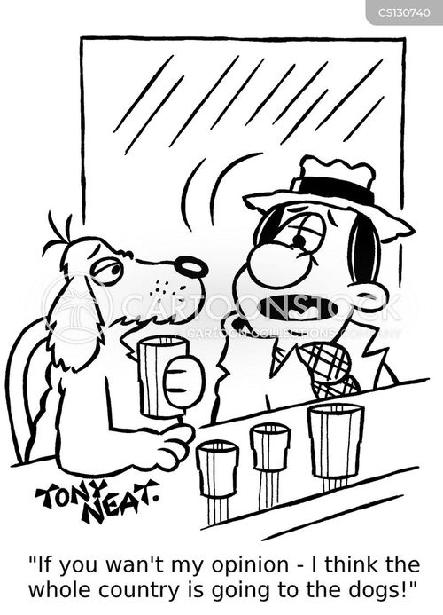 Cartoons und Karikaturen mit Vor Die Hunde Gehen