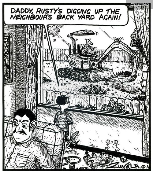 Back Yards Cartoons and Comics - funny pictures from CartoonStock