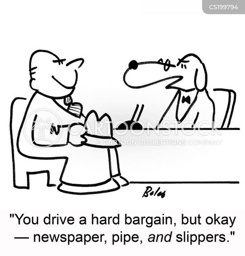 Hard Bargain Cartoons and Comics funny pictures from CartoonStock