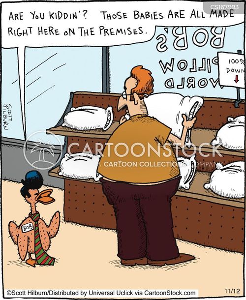 Pillows Cartoons and Comics funny pictures from CartoonStock