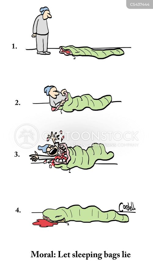 Sleeping Bag Cartoons and Comics funny pictures from CartoonStock