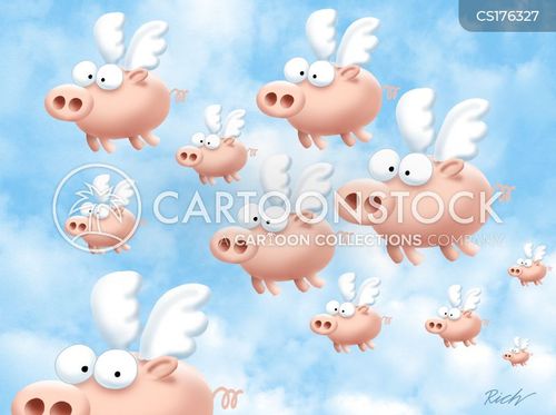 Pigs Might Fly Cartoons and Comics - funny pictures from CartoonStock