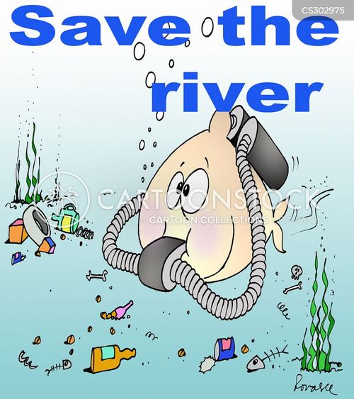 River Pollution Cartoons and Comics - funny pictures from CartoonStock