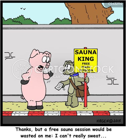 Sauna Sessions Cartoons and Comics funny pictures from CartoonStock