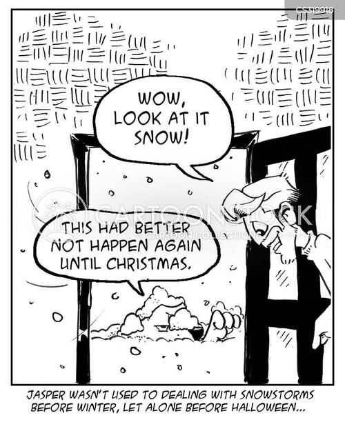 White Christmas Cartoons and Comics funny pictures from CartoonStock