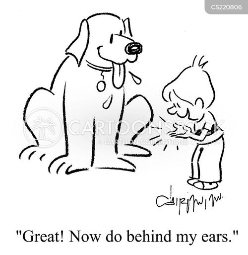 Cleaning Behind The Ears Cartoons and Comics funny pictures from