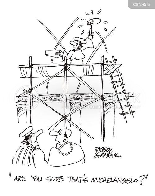 Painting The Ceiling Cartoons and Comics funny pictures from CartoonStock