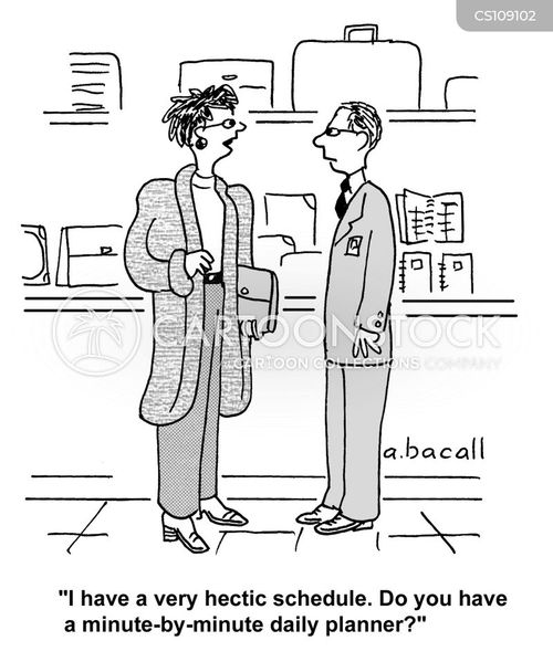 Busy Schedule Cartoons and Comics funny pictures from CartoonStock