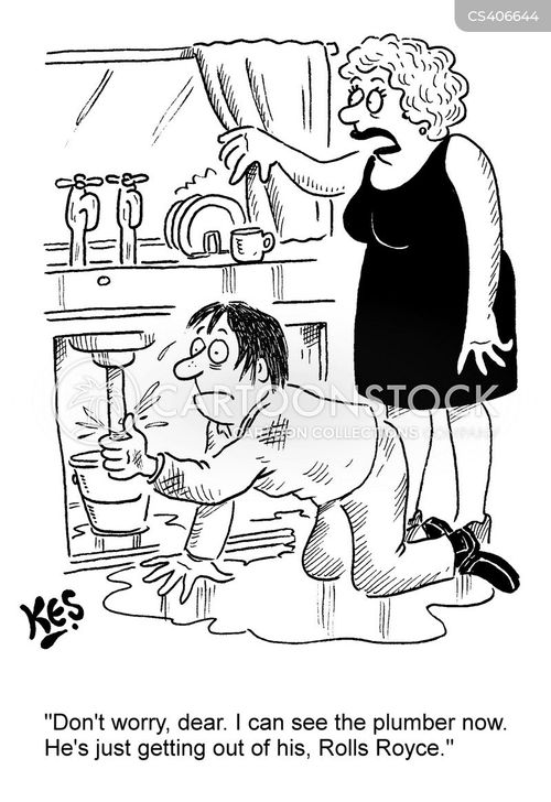 Plumbing Jobs Cartoons and Comics funny pictures from CartoonStock