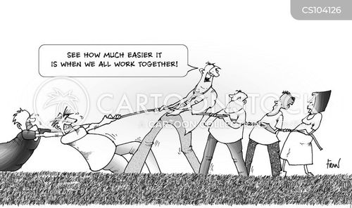 Team Work Cartoons and Comics - funny pictures from CartoonStock