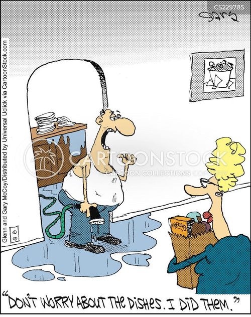 Dish Washing Cartoons and Comics funny pictures from CartoonStock