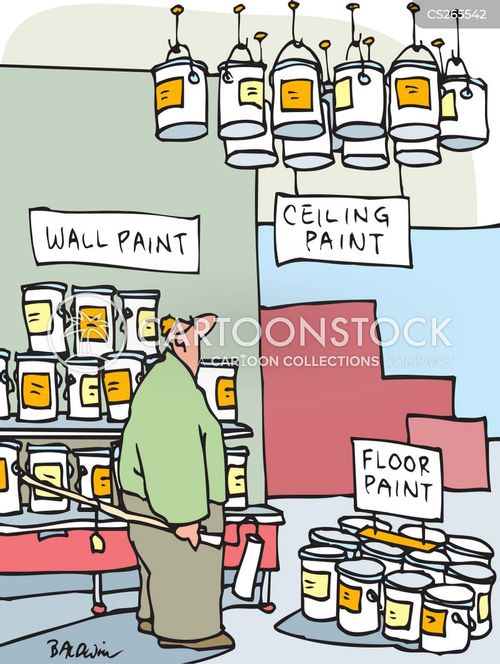 Ceiling Paint Cartoons and Comics funny pictures from CartoonStock