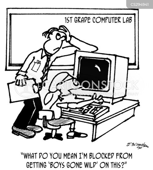 Computer Lab Cartoons and Comics funny pictures from CartoonStock