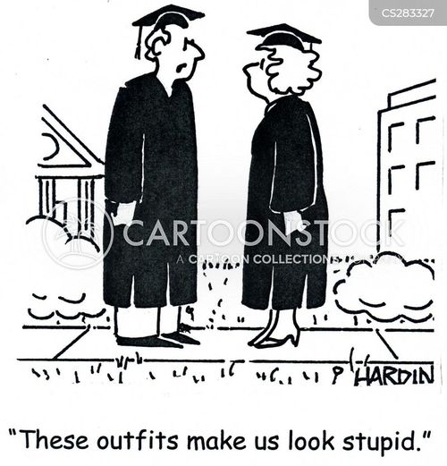 Graduation Robes Cartoons and Comics funny pictures from CartoonStock