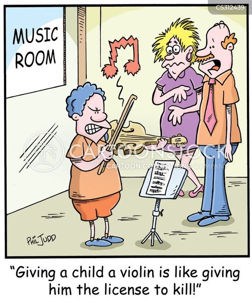 Violin Lessons Cartoons and Comics funny pictures from CartoonStock
