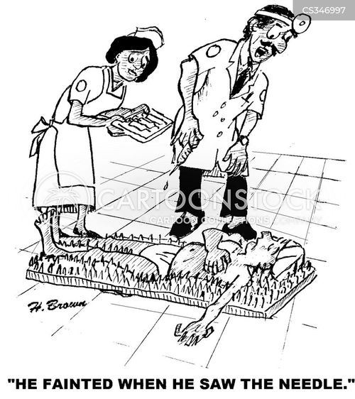 Needle Phobia Cartoons and Comics funny pictures from CartoonStock