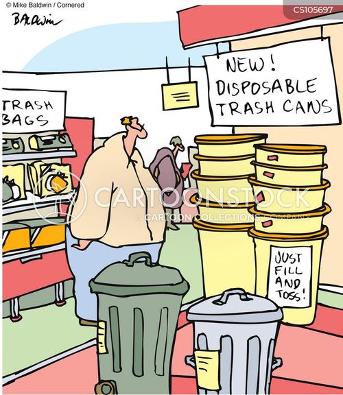 Rubbish Bin Cartoons and Comics funny pictures from CartoonStock