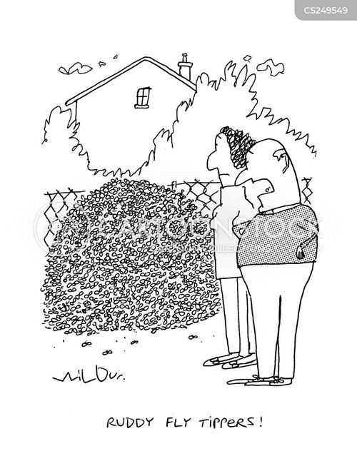 Dumping Rubbish Cartoons and Comics funny pictures from CartoonStock