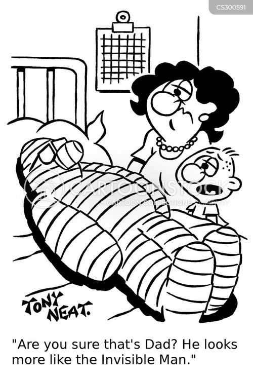 Cartoons und Karikaturen mit Gips