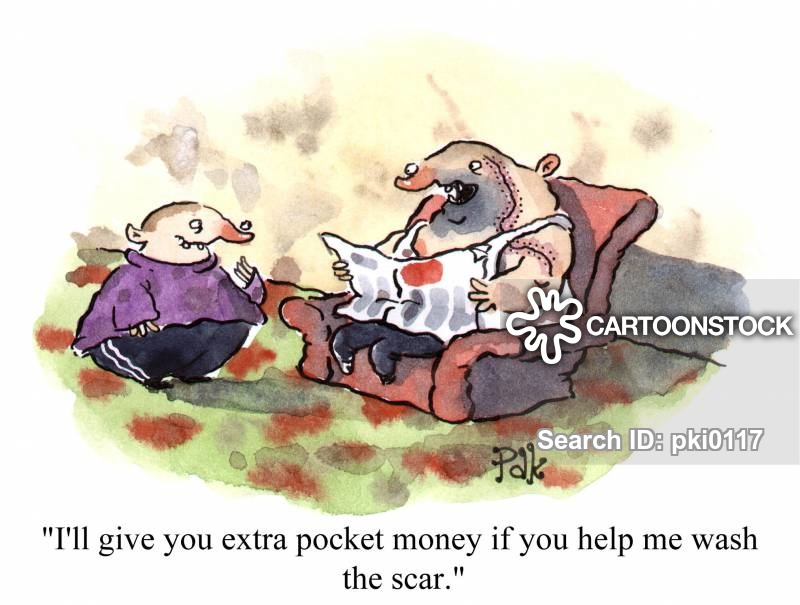 Cleaning A Wound Cartoons and Comics - funny pictures from CartoonStock