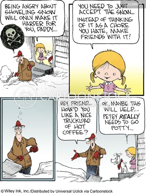 Snow Shovel Cartoons and Comics funny pictures from CartoonStock