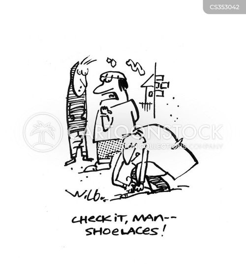 Shoe Lace Cartoons and Comics funny pictures from CartoonStock
