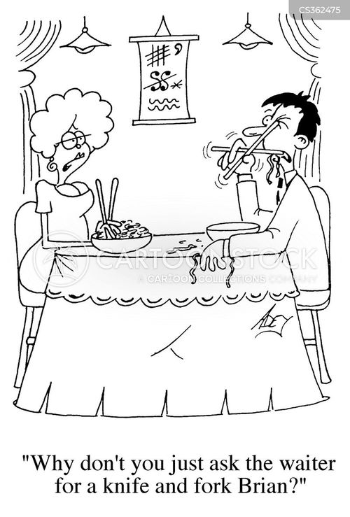 Knives And Forks Cartoons and Comics funny pictures from CartoonStock