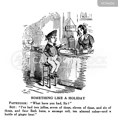 Sausage Roll Vintage and Historic Cartoons