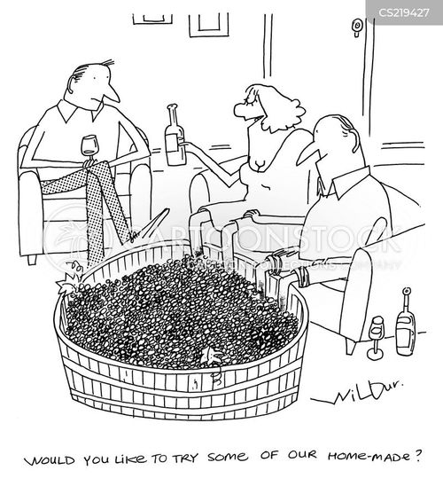 Grape Crushing Cartoons and Comics funny pictures from CartoonStock