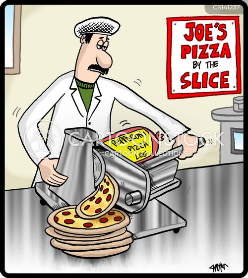 Pizza Slices Cartoons and Comics funny pictures from CartoonStock