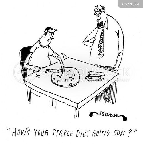 Staple Dieting Cartoons and Comics funny pictures from CartoonStock