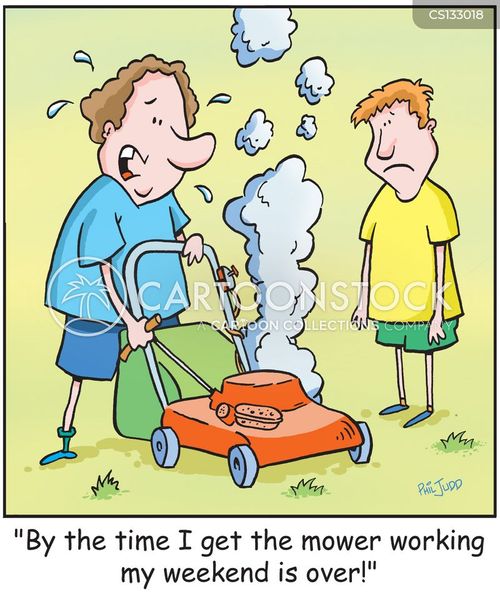 Mowing The Lawn Cartoons and Comics - funny pictures from CartoonStock