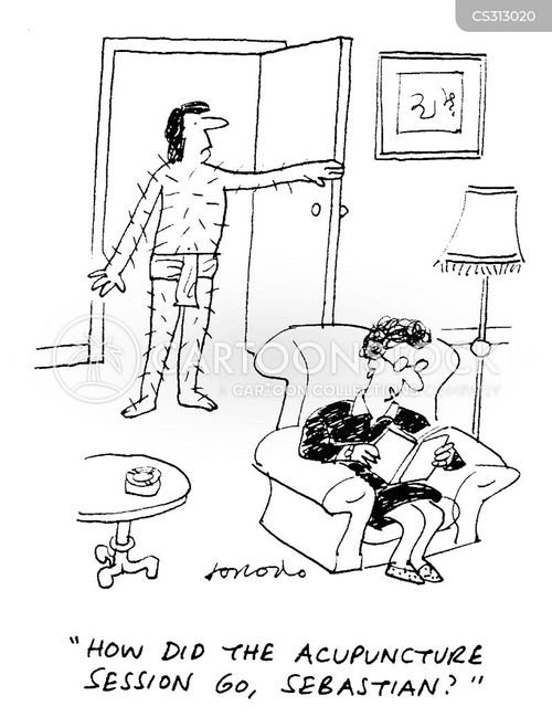 Acupuncture Therapy Cartoons and Comics funny pictures from CartoonStock