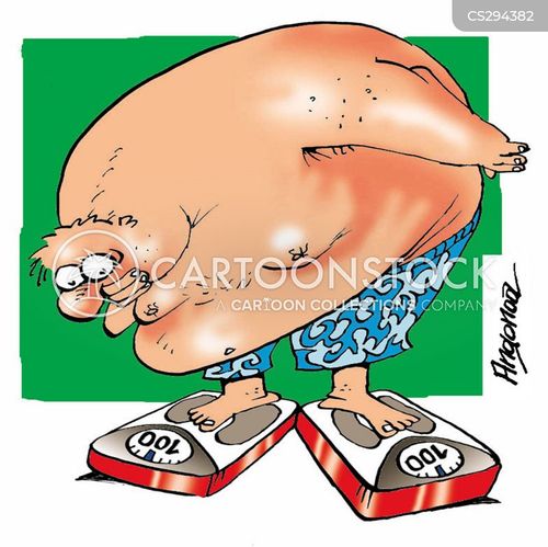 Funny Fat Man Cartoon