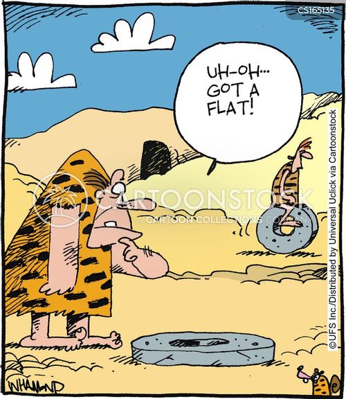 Flat Tire Cartoons and Comics funny pictures from CartoonStock