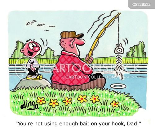 Cartoons und Karikaturen mit Angler