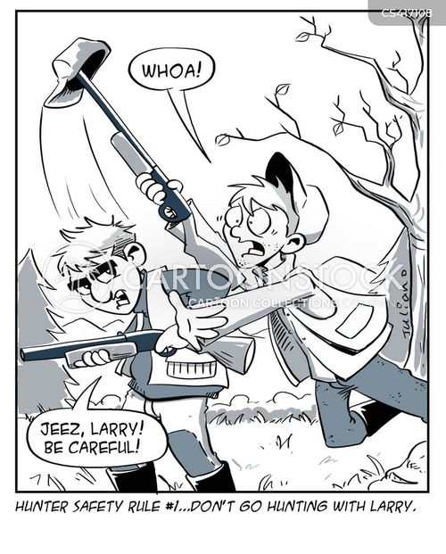 Gun Accidents Cartoons and Comics funny pictures from CartoonStock
