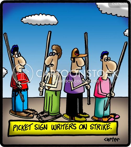 Picket Lines Cartoons and Comics funny pictures from CartoonStock