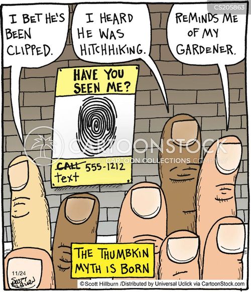 Fingerprint Cartoons and Comics funny pictures from CartoonStock