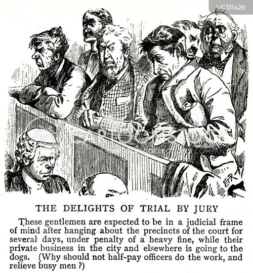 Trial By Jury Vintage and Historic Cartoons