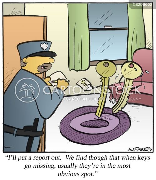 Missing Keys Cartoons and Comics - funny pictures from CartoonStock