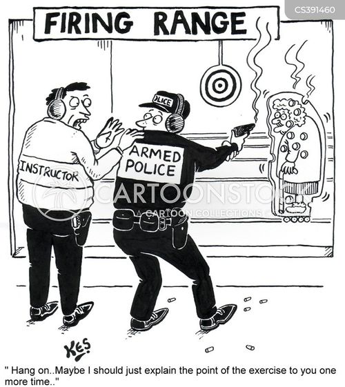 Firing Range Cartoons and Comics - funny pictures from CartoonStock