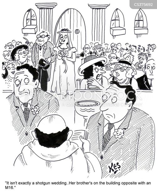 Shotgun Wedding Cartoons and Comics - funny pictures from CartoonStock