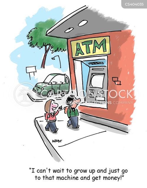 ATM cartoon ATM Jokes & Memes Pinterest Memes