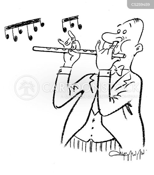 Flute Player Cartoons and Comics funny pictures from CartoonStock