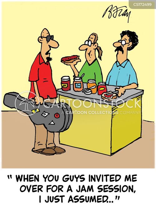 Jamming Cartoons and Comics funny pictures from CartoonStock