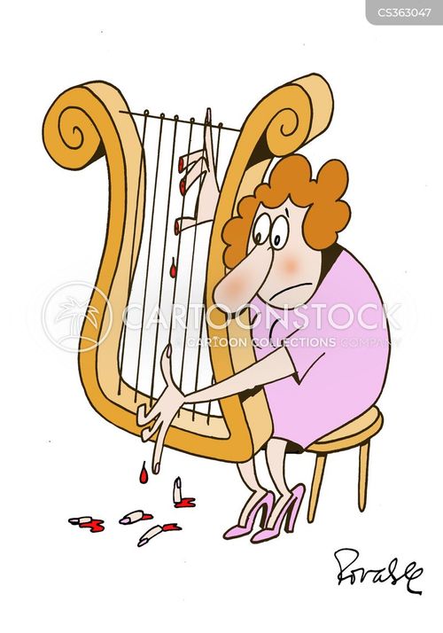 Harp Players Cartoons and Comics funny pictures from CartoonStock